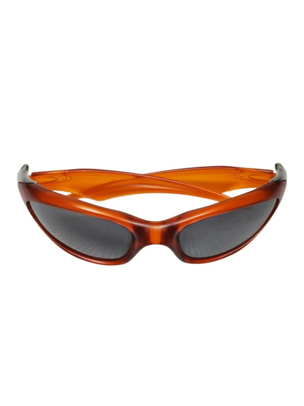 Vintage Y2K Oakley Scar Sunglasses Orange Frames Made USA
